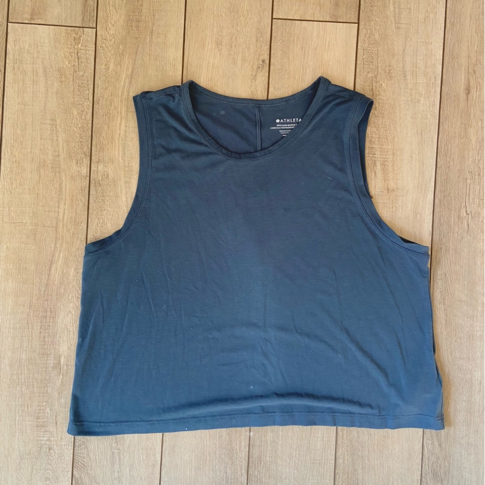 Athleta Navy Blue Muscle Tee Tank